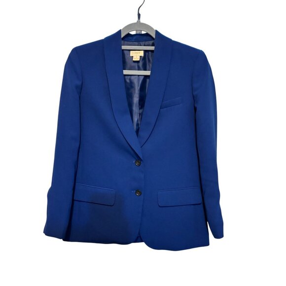 J. Crew Schoolboy Royal Blue 2 Button Front Blazer - Picture 1 of 10